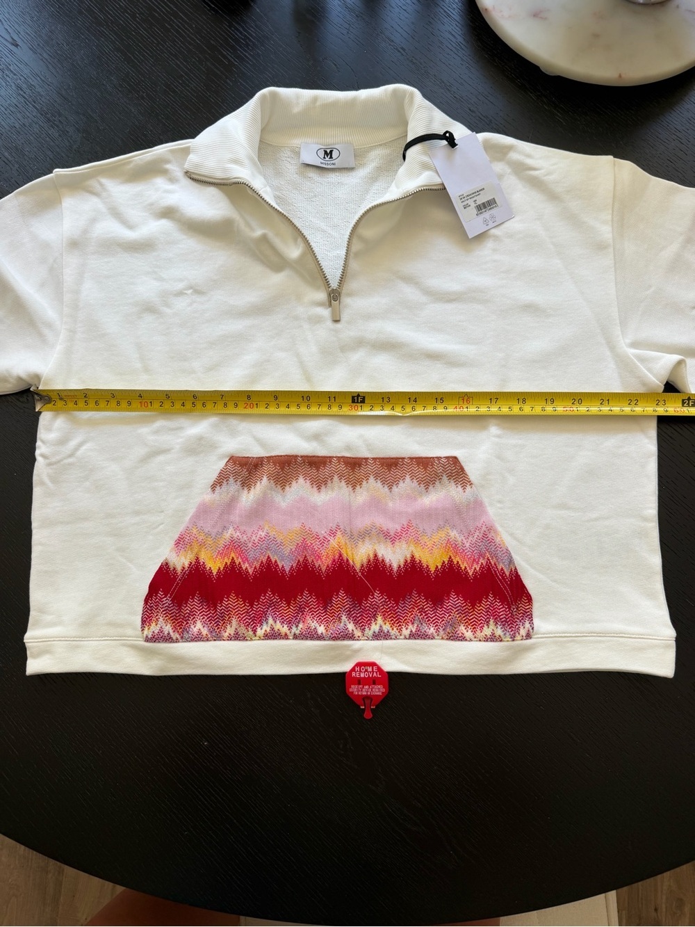 Missoni Off-White Half-Zip Pullover with Silver Zip - Picture 8 of 13